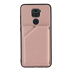 Funda Lujo Cuero Carcasa Y01B para Xiaomi Redmi Note 9 Oro Rosa