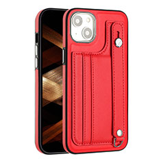 Funda Lujo Cuero Carcasa Y02B para Apple iPhone 14 Rojo