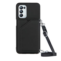 Funda Lujo Cuero Carcasa Y02B para OnePlus Nord N200 5G Negro