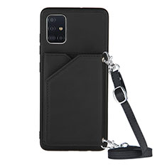 Funda Lujo Cuero Carcasa Y02B para Samsung Galaxy A51 5G Negro