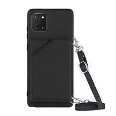 Funda Lujo Cuero Carcasa Y02B para Samsung Galaxy Note 10 Lite Negro