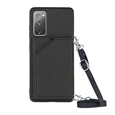 Funda Lujo Cuero Carcasa Y02B para Samsung Galaxy S20 Lite 5G Negro