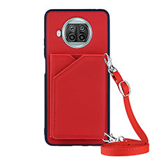 Funda Lujo Cuero Carcasa Y02B para Xiaomi Mi 10T Lite 5G Rojo