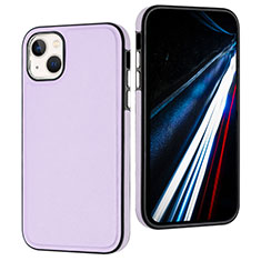 Funda Lujo Cuero Carcasa Y03B para Apple iPhone 14 Plus Purpura Claro