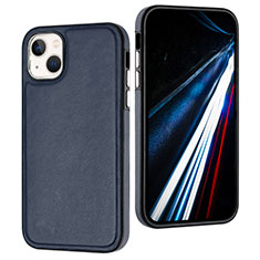 Funda Lujo Cuero Carcasa Y03B para Apple iPhone 15 Plus Azul