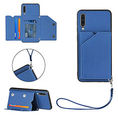 Funda Lujo Cuero Carcasa Y03B para Samsung Galaxy A50S Azul