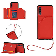 Funda Lujo Cuero Carcasa Y03B para Samsung Galaxy A70 Rojo