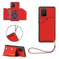 Funda Lujo Cuero Carcasa Y03B para Samsung Galaxy M80S Rojo