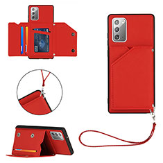 Funda Lujo Cuero Carcasa Y03B para Samsung Galaxy Note 20 5G Rojo