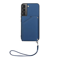 Funda Lujo Cuero Carcasa Y03B para Samsung Galaxy S22 5G Azul