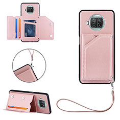 Funda Lujo Cuero Carcasa Y03B para Xiaomi Mi 10T Lite 5G Oro Rosa