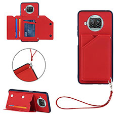 Funda Lujo Cuero Carcasa Y03B para Xiaomi Mi 10T Lite 5G Rojo