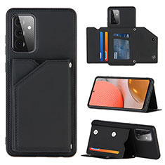 Funda Lujo Cuero Carcasa Y04B para Samsung Galaxy A72 5G Negro