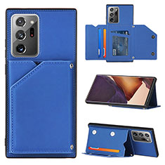 Funda Lujo Cuero Carcasa Y04B para Samsung Galaxy Note 20 Ultra 5G Azul