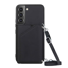 Funda Lujo Cuero Carcasa Y04B para Samsung Galaxy S21 5G Negro