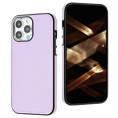 Funda Lujo Cuero Carcasa Y07B para Apple iPhone 13 Pro Purpura Claro