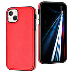 Funda Lujo Cuero Carcasa Y07B para Apple iPhone 13 Rojo