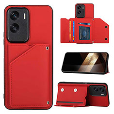 Funda Lujo Cuero Carcasa YB1 para Huawei Honor 90 Lite 5G Rojo