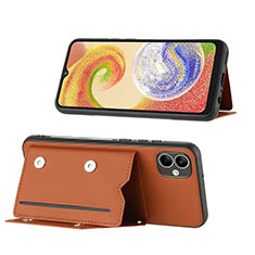 Funda Lujo Cuero Carcasa YB1 para Samsung Galaxy A04E Marron