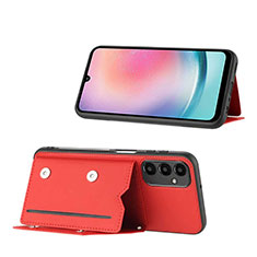Funda Lujo Cuero Carcasa YB1 para Samsung Galaxy A25 5G Rojo