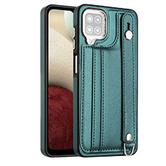 Funda Lujo Cuero Carcasa YB1 para Samsung Galaxy F12 Verde