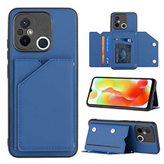 Funda Lujo Cuero Carcasa YB1 para Xiaomi Poco C55 Azul