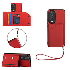 Funda Lujo Cuero Carcasa YB2 para Huawei Honor 90 5G Rojo