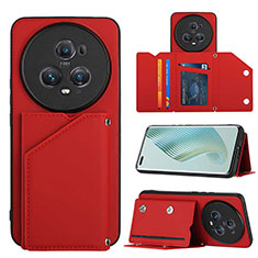 Funda Lujo Cuero Carcasa YB2 para Huawei Honor Magic5 Pro 5G Rojo