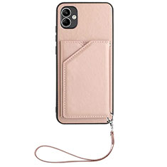 Funda Lujo Cuero Carcasa YB2 para Samsung Galaxy A04E Oro Rosa