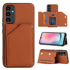 Funda Lujo Cuero Carcasa YB2 para Samsung Galaxy A14 5G Marron