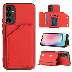 Funda Lujo Cuero Carcasa YB2 para Samsung Galaxy A25 5G Rojo