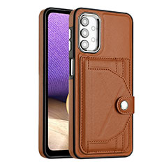 Funda Lujo Cuero Carcasa YB2 para Samsung Galaxy M32 5G Marron