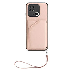 Funda Lujo Cuero Carcasa YB2 para Xiaomi Redmi 10C 4G Oro Rosa