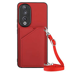 Funda Lujo Cuero Carcasa YB3 para Huawei Honor 90 5G Rojo