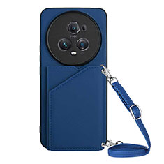 Funda Lujo Cuero Carcasa YB3 para Huawei Honor Magic5 Pro 5G Azul