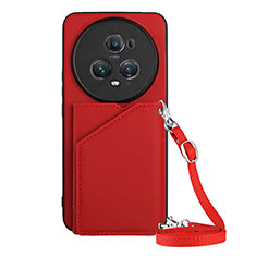Funda Lujo Cuero Carcasa YB3 para Huawei Honor Magic5 Pro 5G Rojo