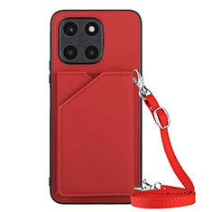 Funda Lujo Cuero Carcasa YB3 para Huawei Honor X6a Rojo