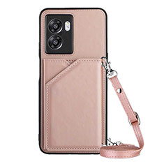 Funda Lujo Cuero Carcasa YB3 para Realme V23 5G Oro Rosa