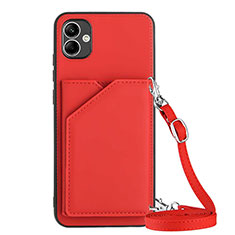 Funda Lujo Cuero Carcasa YB3 para Samsung Galaxy A04E Rojo