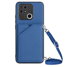 Funda Lujo Cuero Carcasa YB3 para Xiaomi Redmi 10C 4G Azul