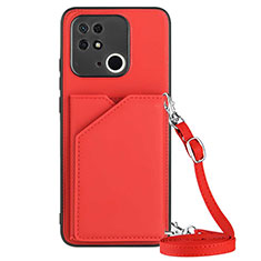 Funda Lujo Cuero Carcasa YB3 para Xiaomi Redmi 10C 4G Rojo