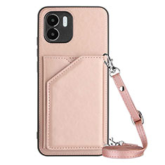 Funda Lujo Cuero Carcasa YB3 para Xiaomi Redmi A2 Oro Rosa