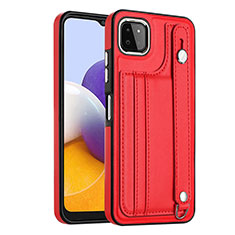 Funda Lujo Cuero Carcasa YB4 para Samsung Galaxy A22 5G Rojo