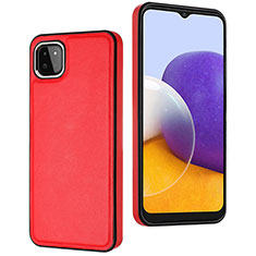 Funda Lujo Cuero Carcasa YB6 para Samsung Galaxy A22 5G Rojo