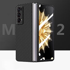 Funda Lujo Fibra de Carbon Carcasa Twill para Huawei Honor Magic V2 Ultimate 5G Negro