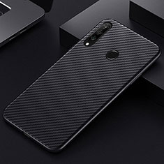 Funda Lujo Fibra de Carbon Carcasa Twill T01 para Huawei Honor 20i Negro