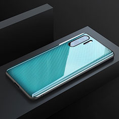 Funda Lujo Fibra de Carbon Carcasa Twill T01 para Huawei P30 Pro Cian