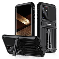 Funda Lujo Marco de Aluminio Carcasa 360 Grados LK2 para Samsung Galaxy S23 Ultra 5G Negro