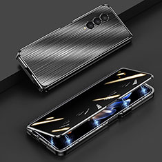 Funda Lujo Marco de Aluminio Carcasa 360 Grados P01 para Samsung Galaxy Z Fold4 5G Negro