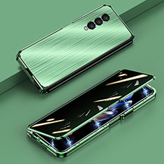 Funda Lujo Marco de Aluminio Carcasa 360 Grados P01 para Samsung Galaxy Z Fold4 5G Verde